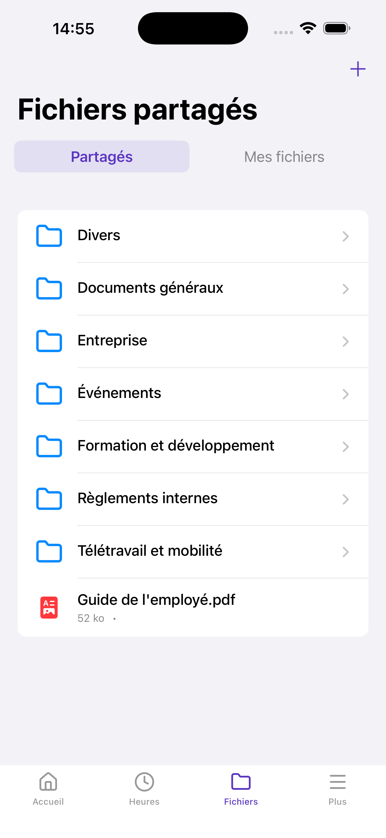 Capture d'écran de l'application mobile Kepa